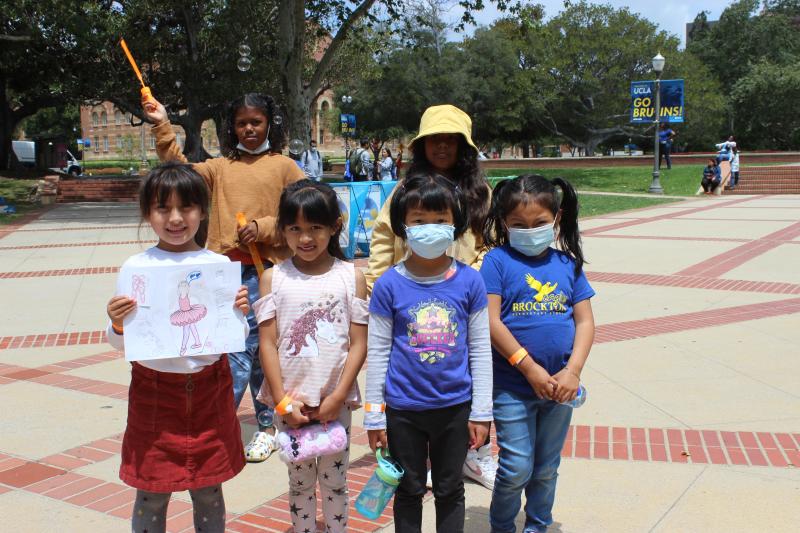 Students pose for picture at the Family Involvement Event at UCLA.